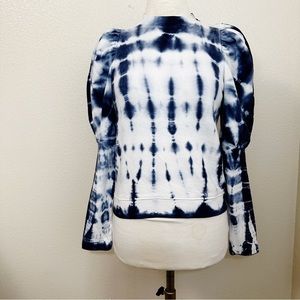 ULLA JOHNSON Philo Tie-Dye Puff-Sleeve Pullover Sweater Medium